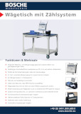 Counting system on weighing table for shipping and commission from BOSCHE
