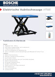 Mobile scissor electric lift table with integrated scale. Lifting table with scale from BOSCHE